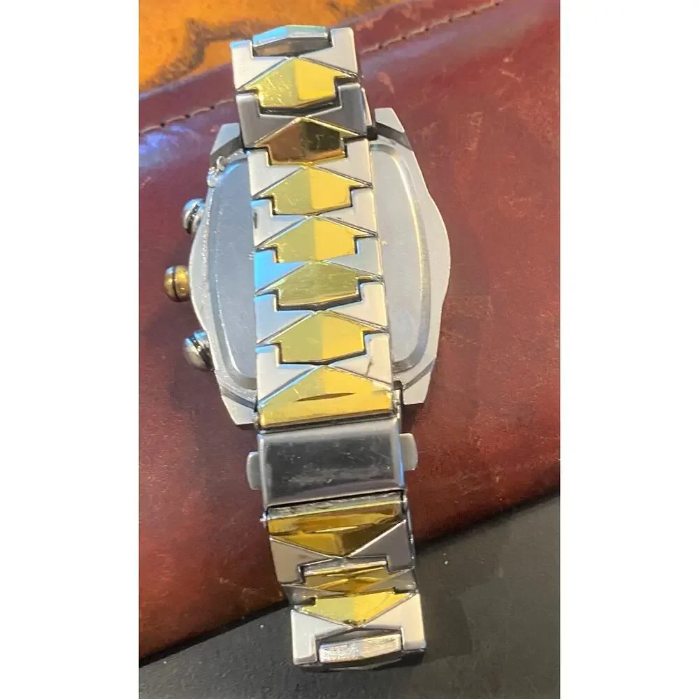 Men's Large 40mm Two Tone Denacci Watch, Thick Case